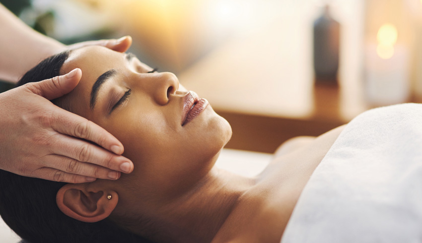 a woman at the spa